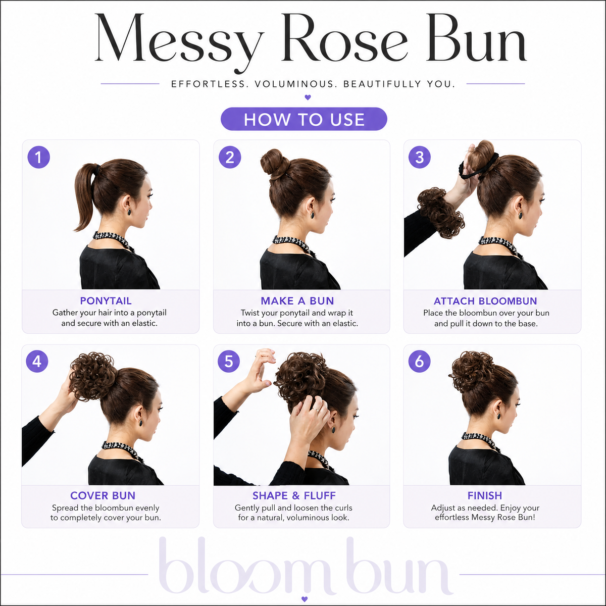 BloomBun™  Messy Rose Bun